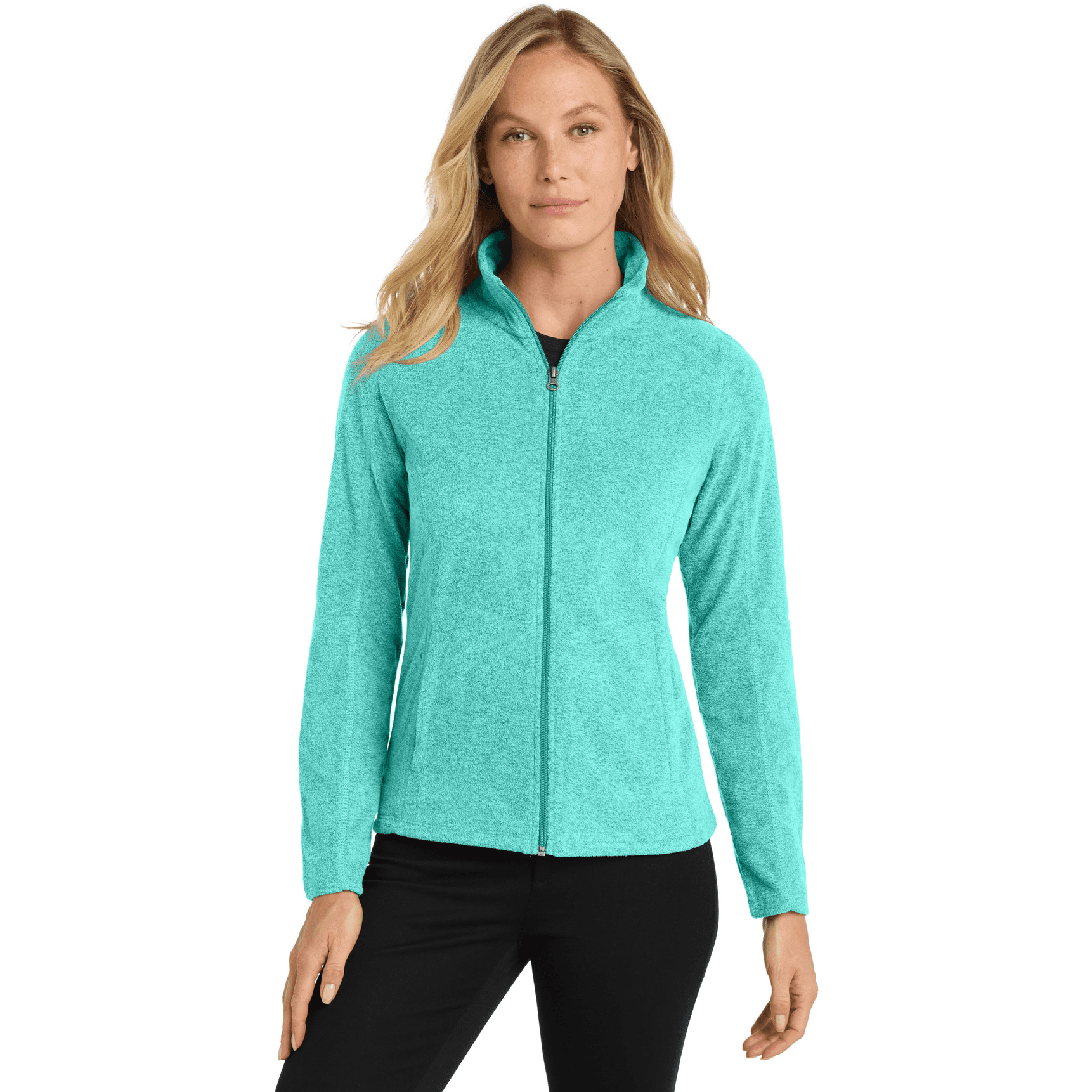 Women's Heather Microfleece Full-Zip Jacket.