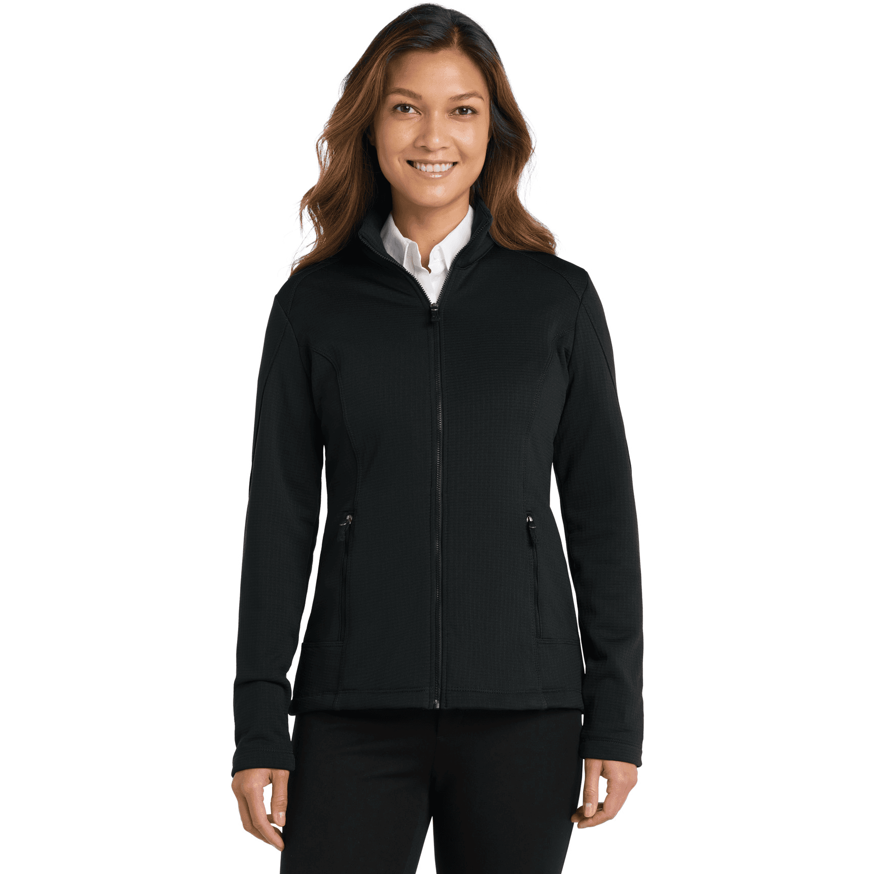 Women's Grid Fleece Jacket.