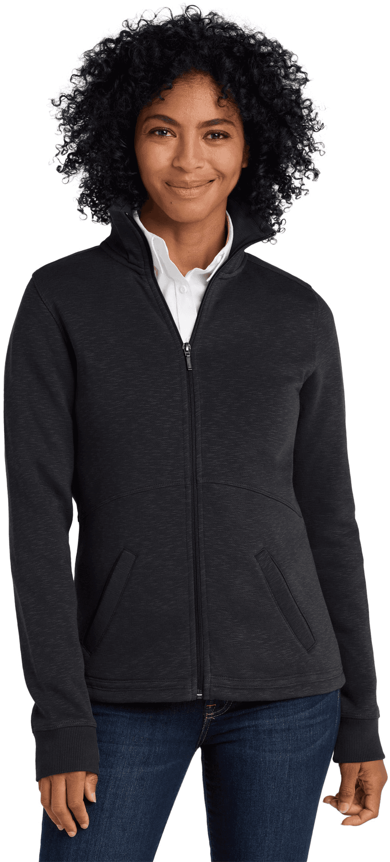 Women's Slub Fleece Full-Zip Jacket.