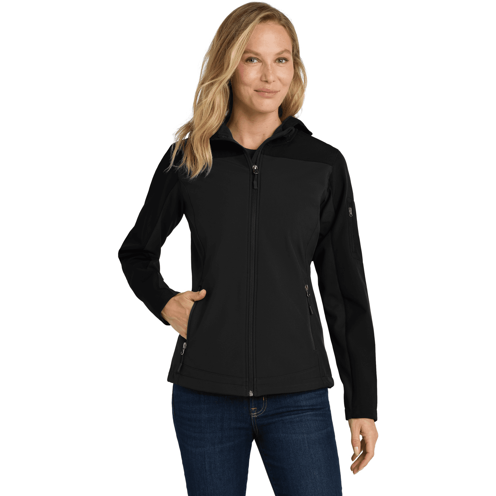 Women's Hooded Core Soft Shell Jacket.