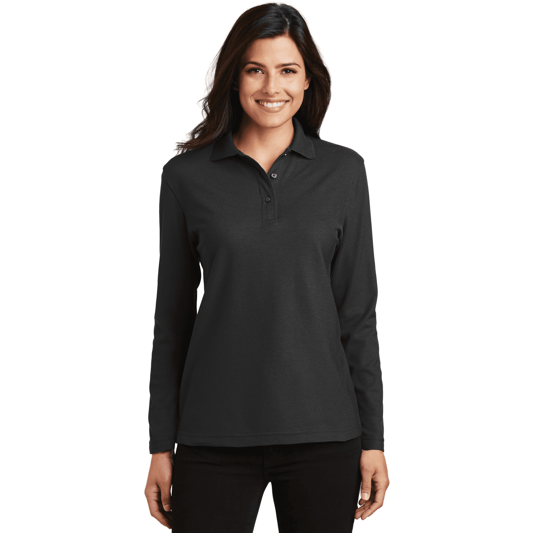 Women's Silk Touch Long Sleeve Polo.