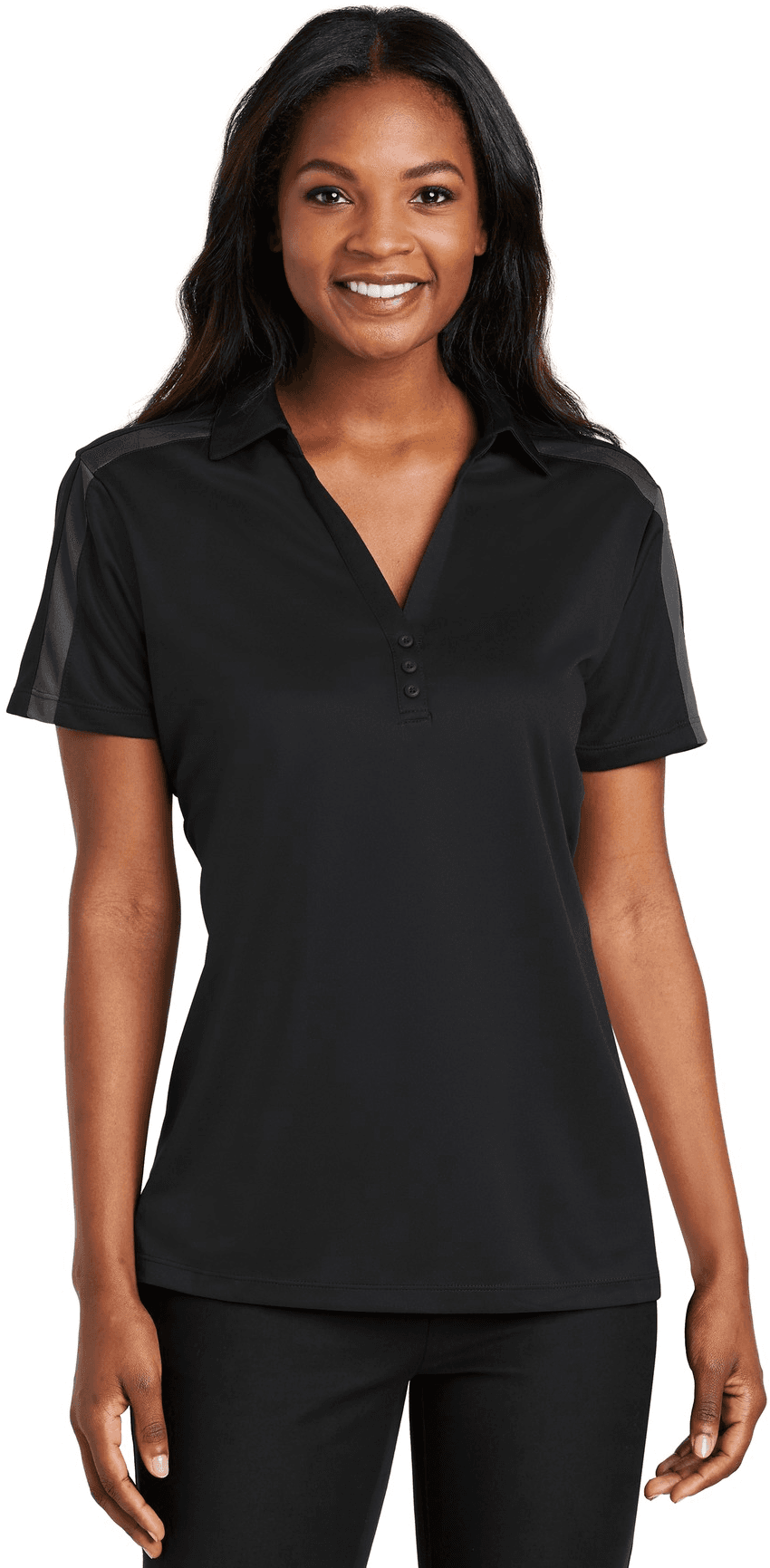 Women's Silk Touch Performance Colorblock Stripe Polo.