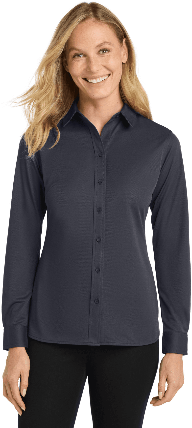 Women's Dimension Knit Dress Shirt.
