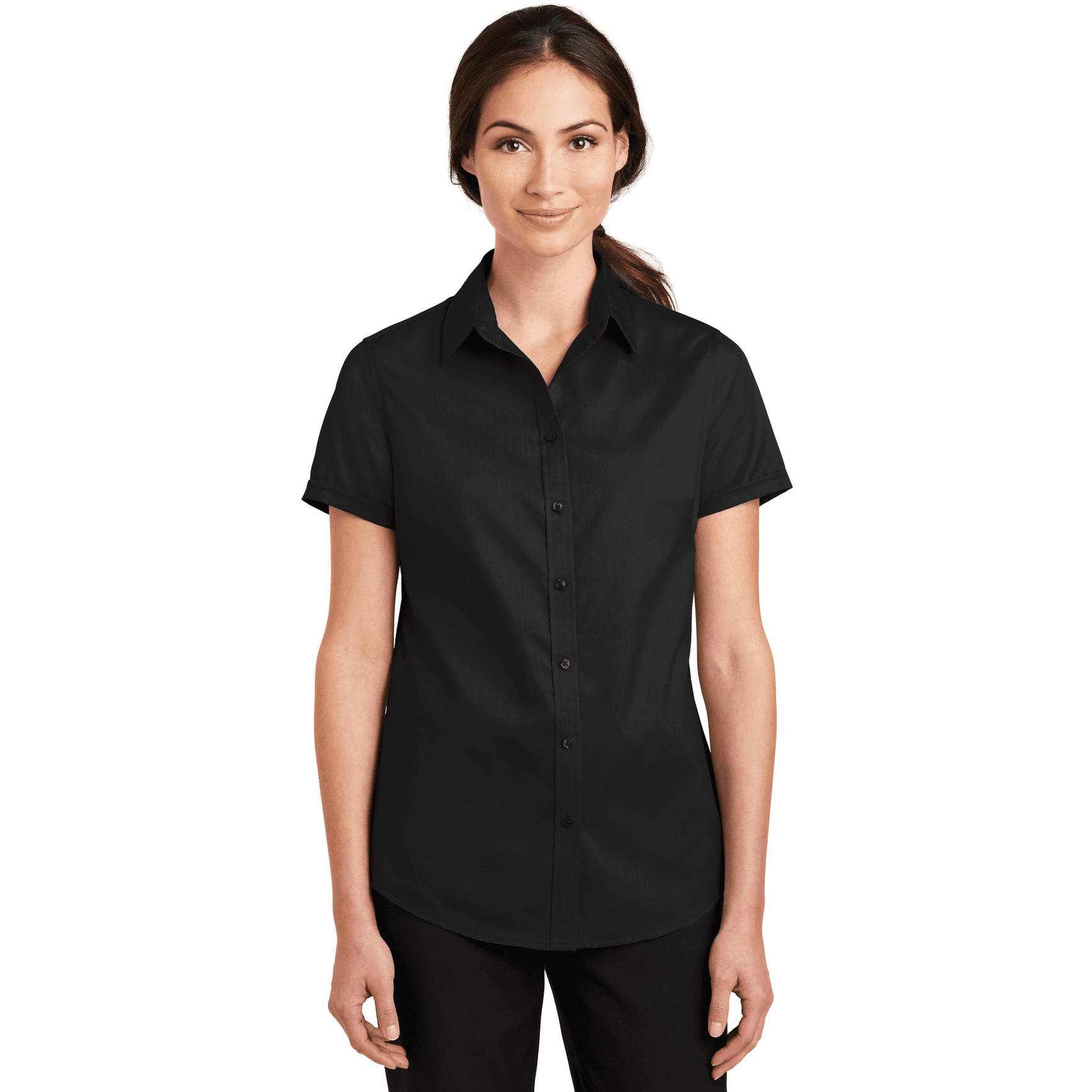 Women's Short Sleeve SuperPro Twill Shirt.