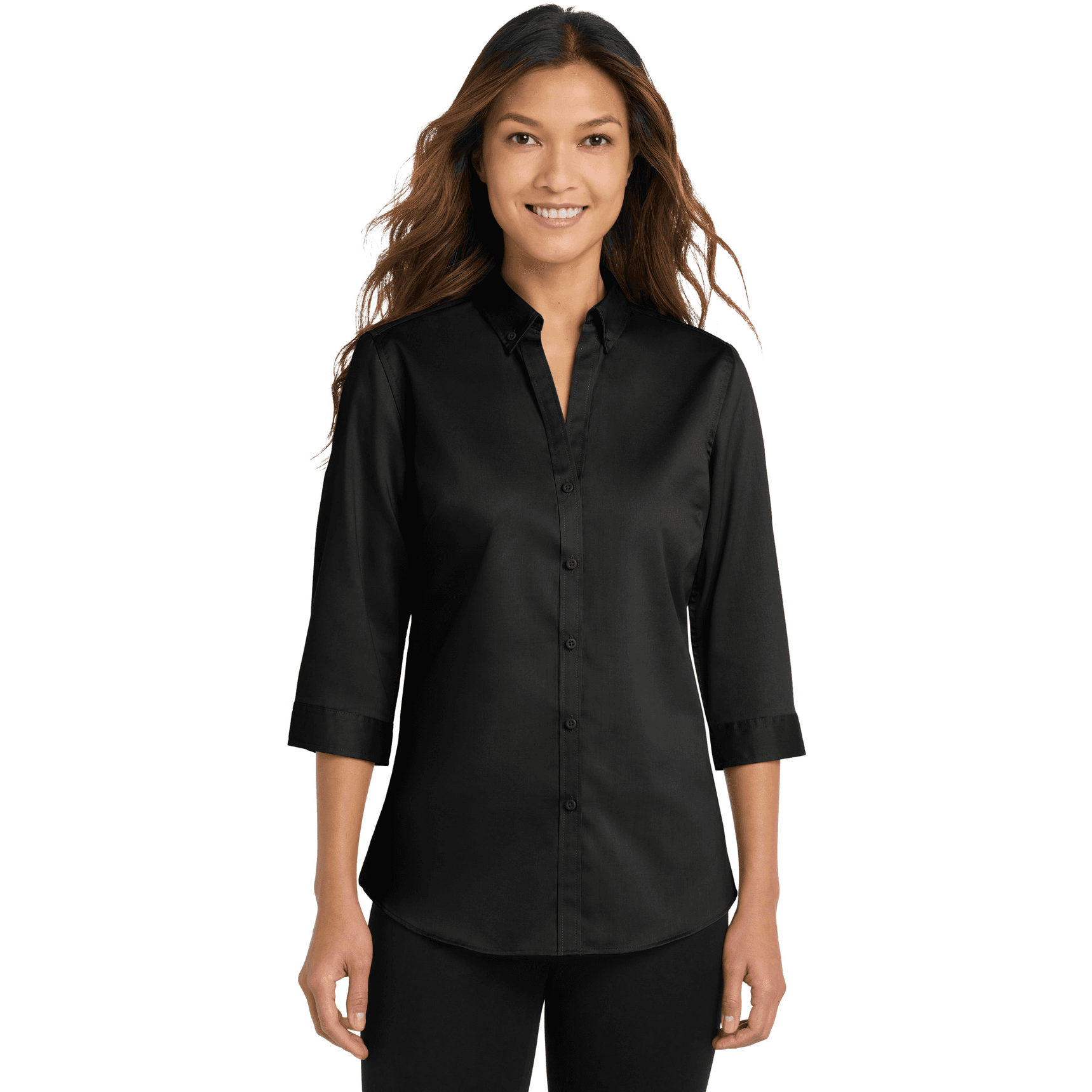 Women's 3/4-Sleeve SuperPro Twill Shirt.