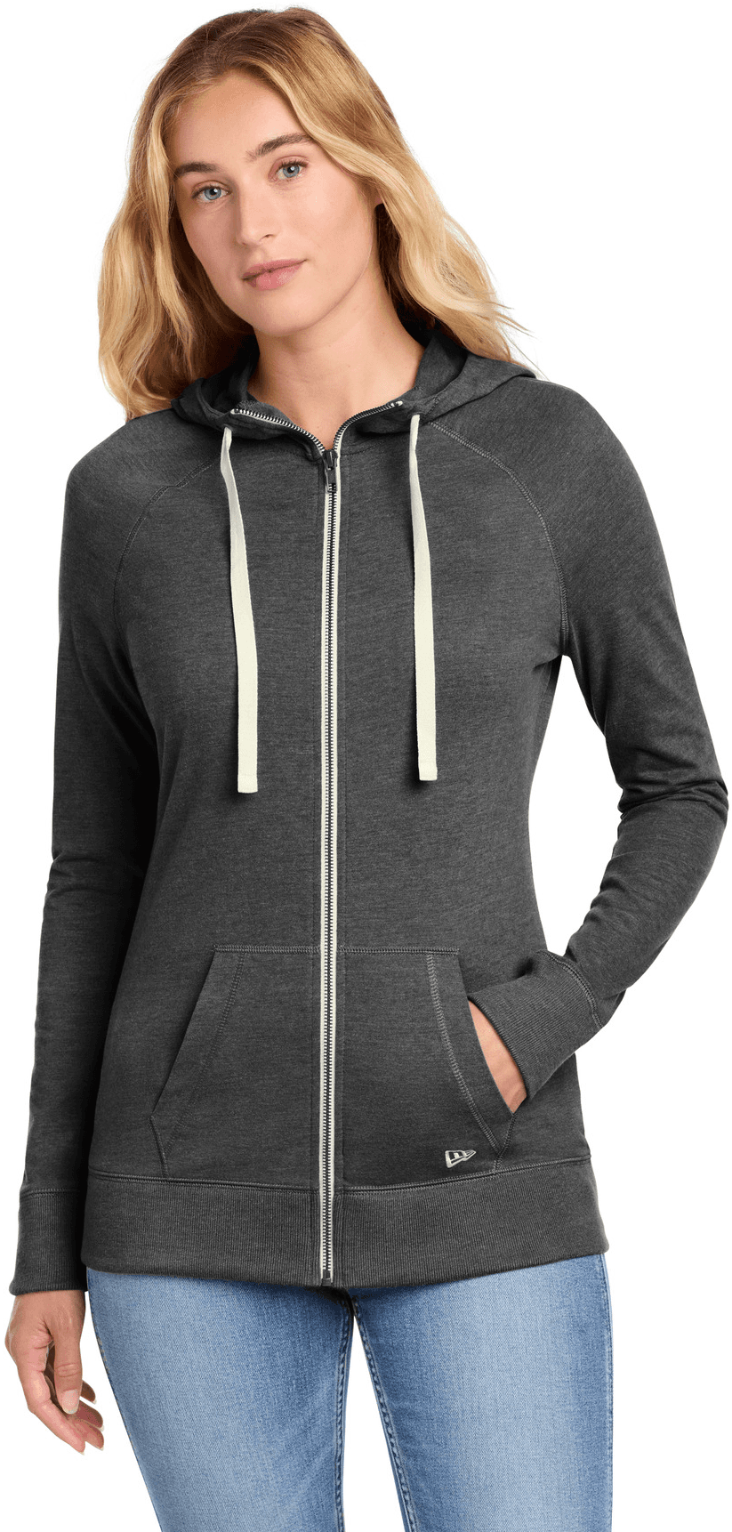 Women's Sueded Cotton Blend Full-Zip Hoodie.