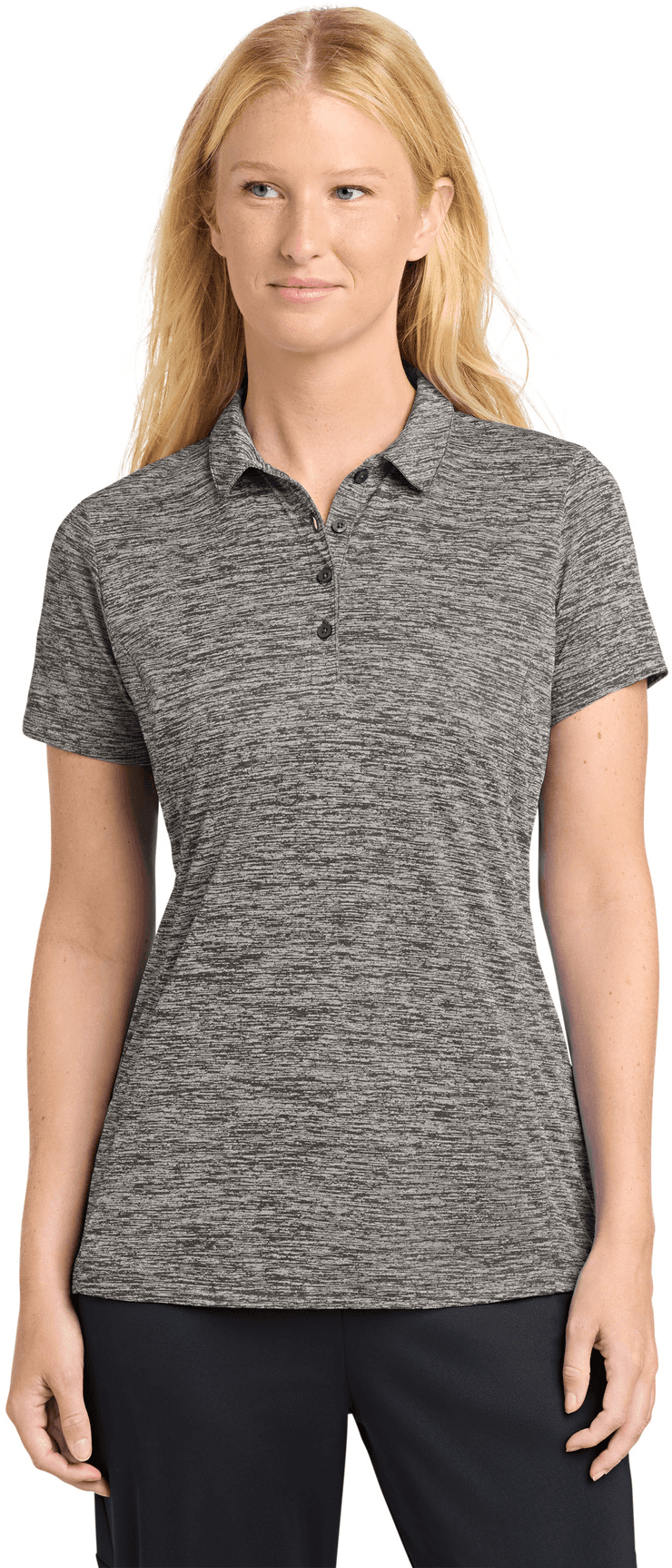 Women's PosiCharge Electric Heather Polo.
