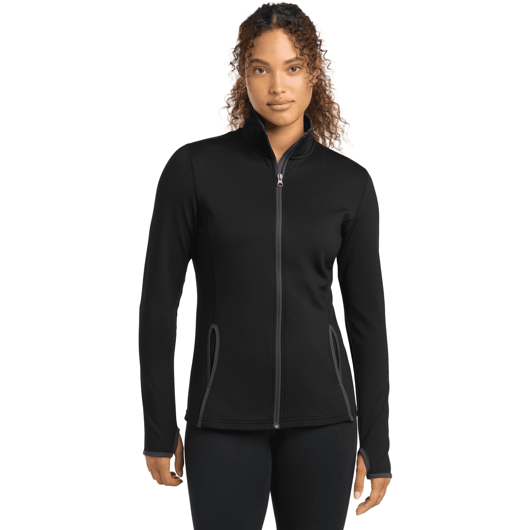 Women's Sport-Wick Stretch Contrast Full-Zip Jacket.