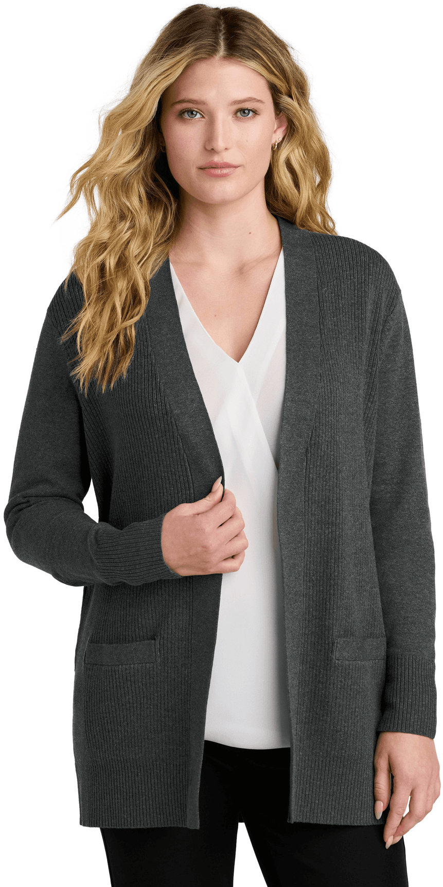 Women's Easy Care Open-Front Cardigan Sweater