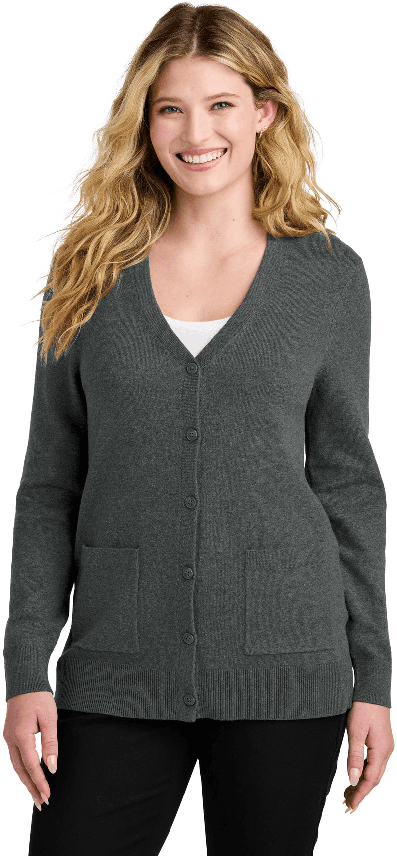 Women's Easy Care Button-Up Cardigan Sweater