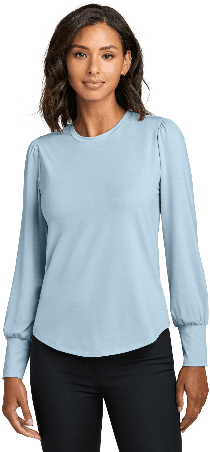 Women's Stretch Jersey Long Sleeve Blouson Top