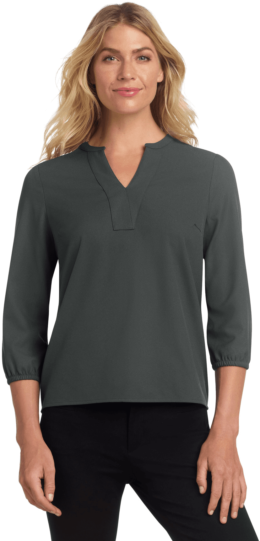 Women's Stretch Crepe 3/4-Sleeve Blouse