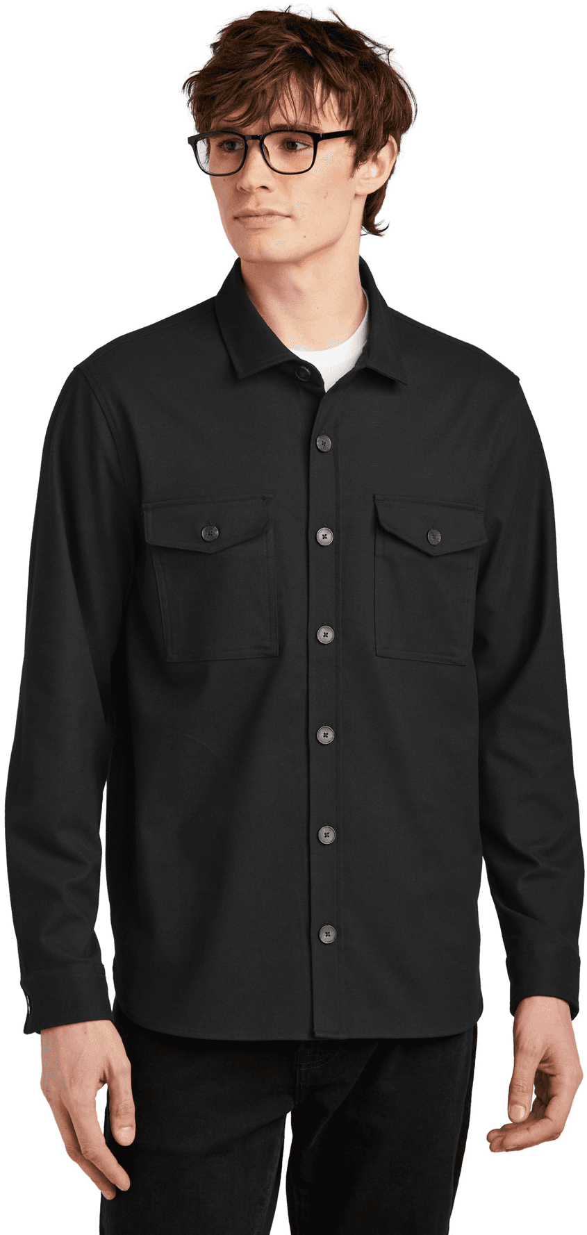Long Sleeve Twill Overshirt