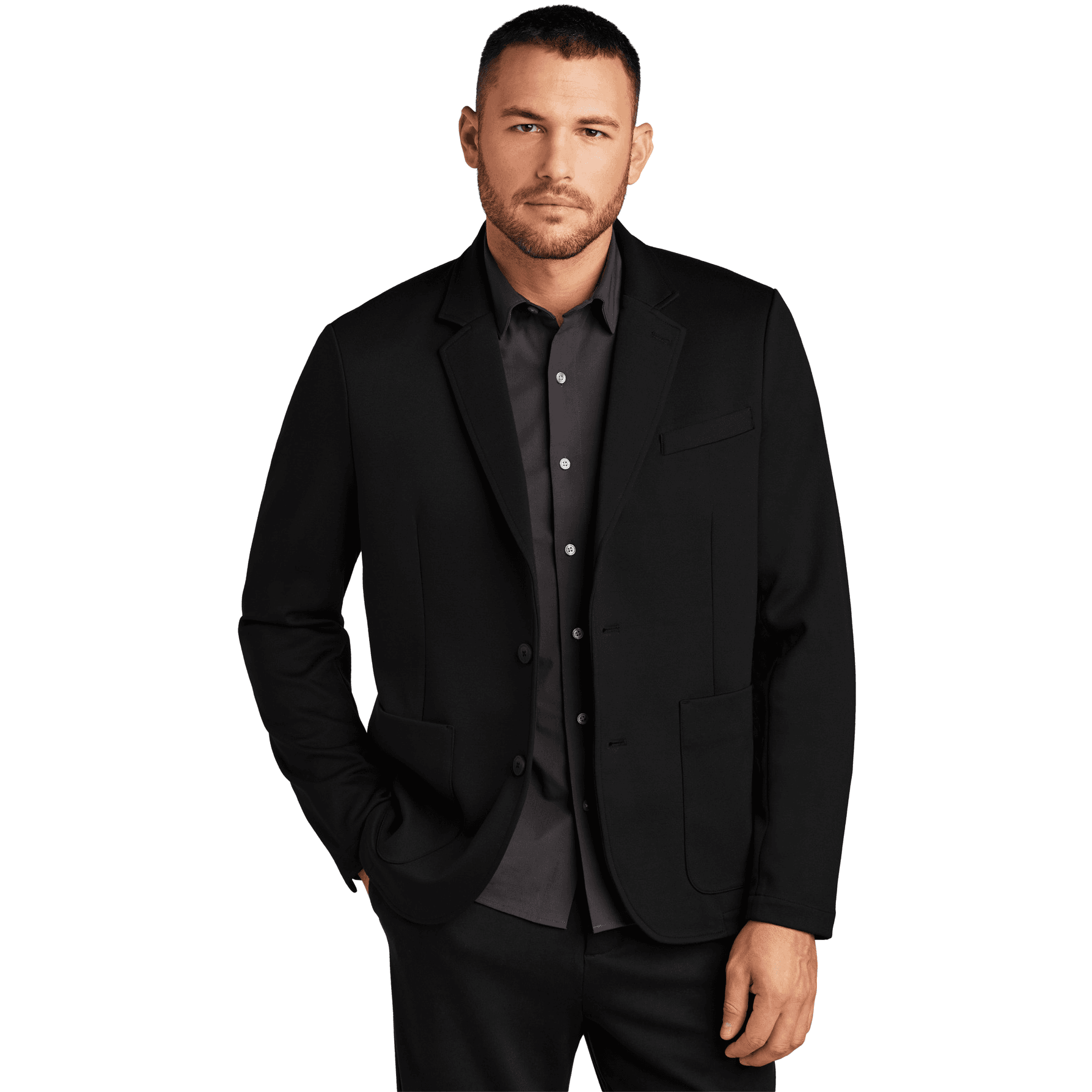 Relaxed Knit Blazer