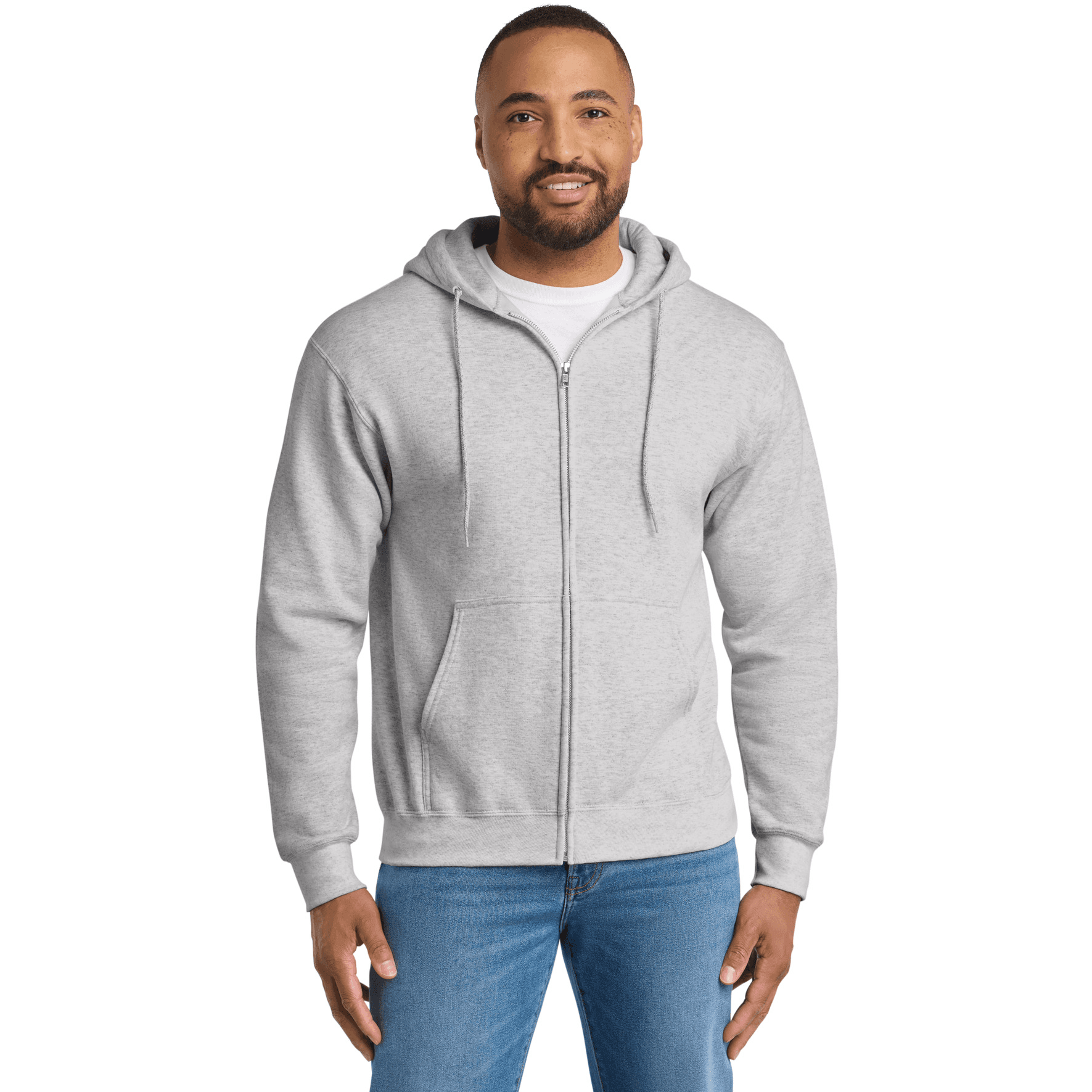 Essential Fleece Full-Zip Hooded Sweatshirt.