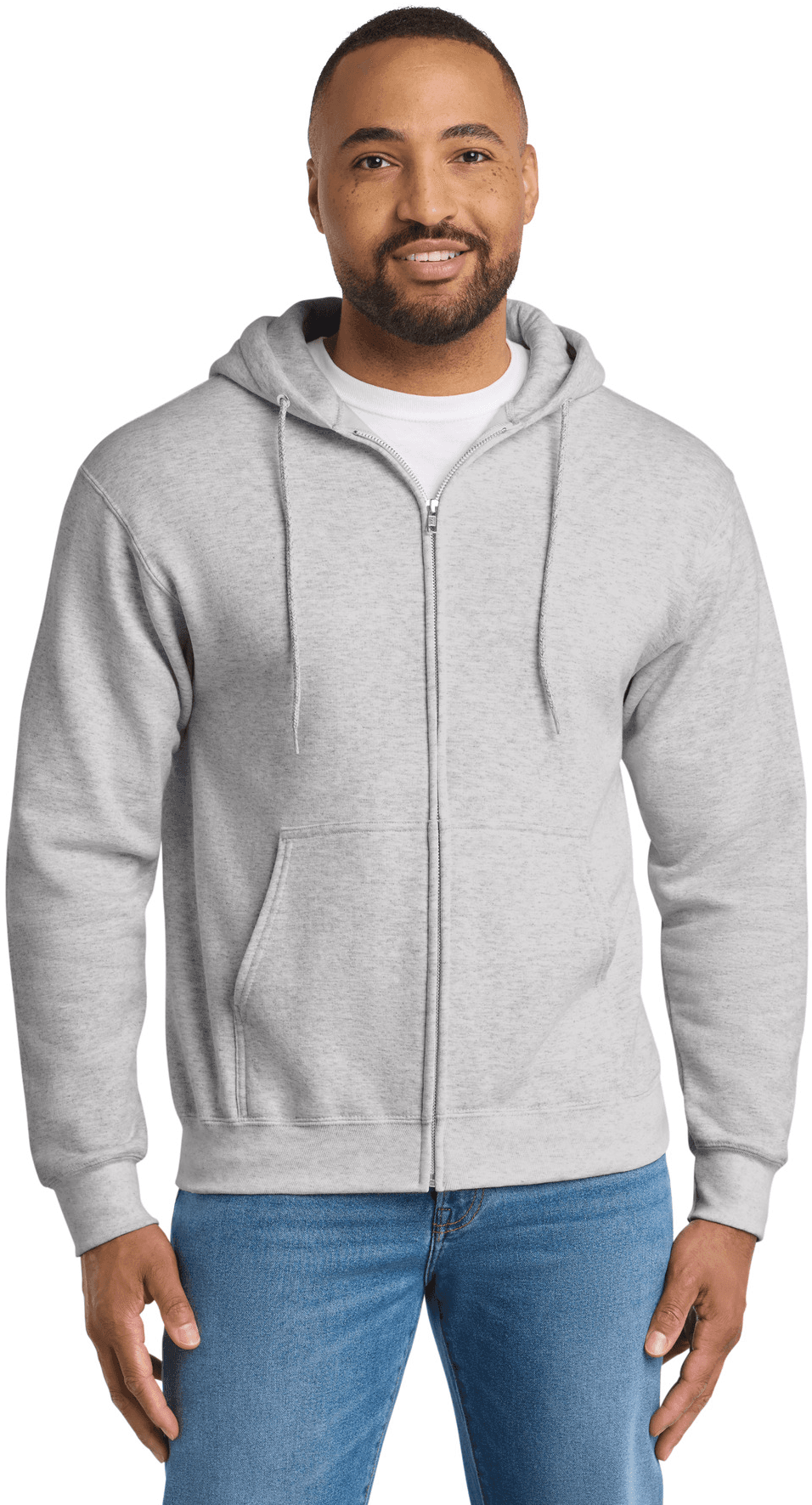 Tall Essential Fleece Full-Zip Hooded Sweatshirt.