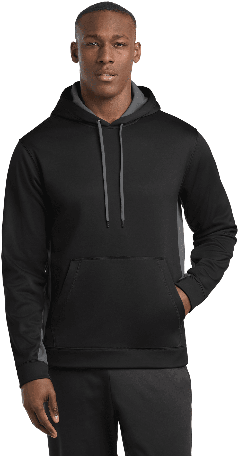 Sport-Wick Fleece Colorblock Hooded Pullover.