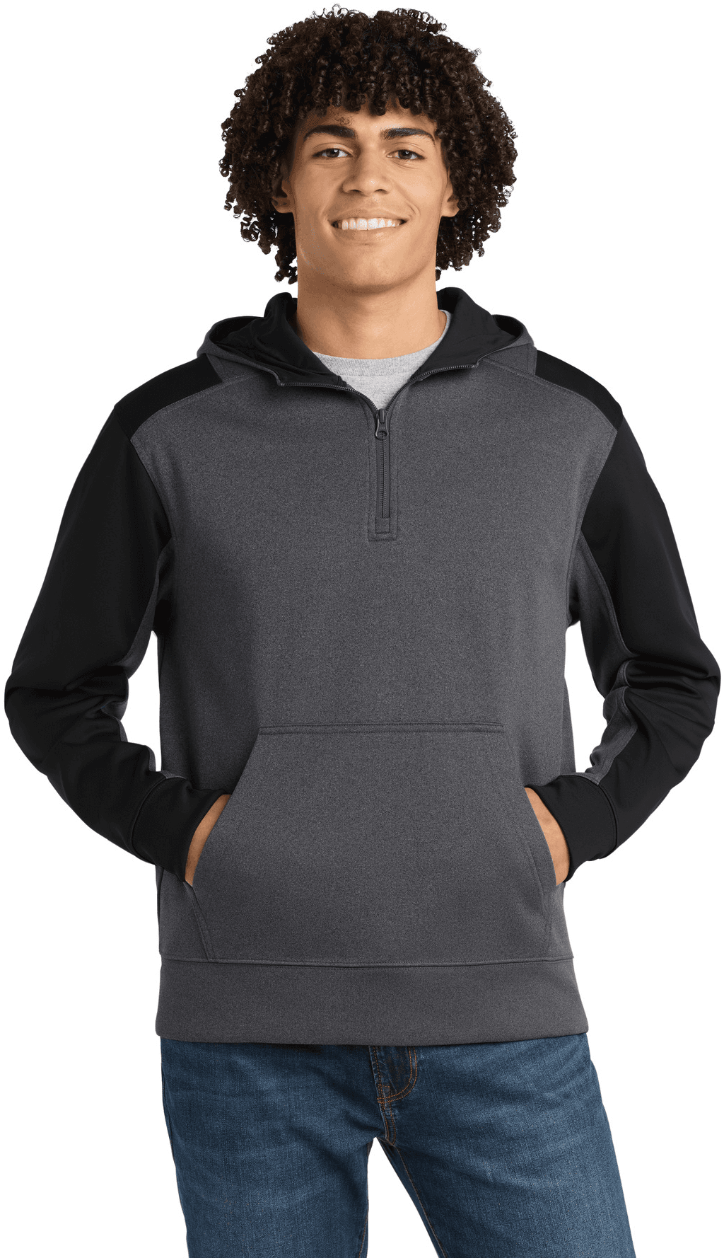 Tech Fleece Colorblock 1/4-Zip Hooded Sweatshirt.