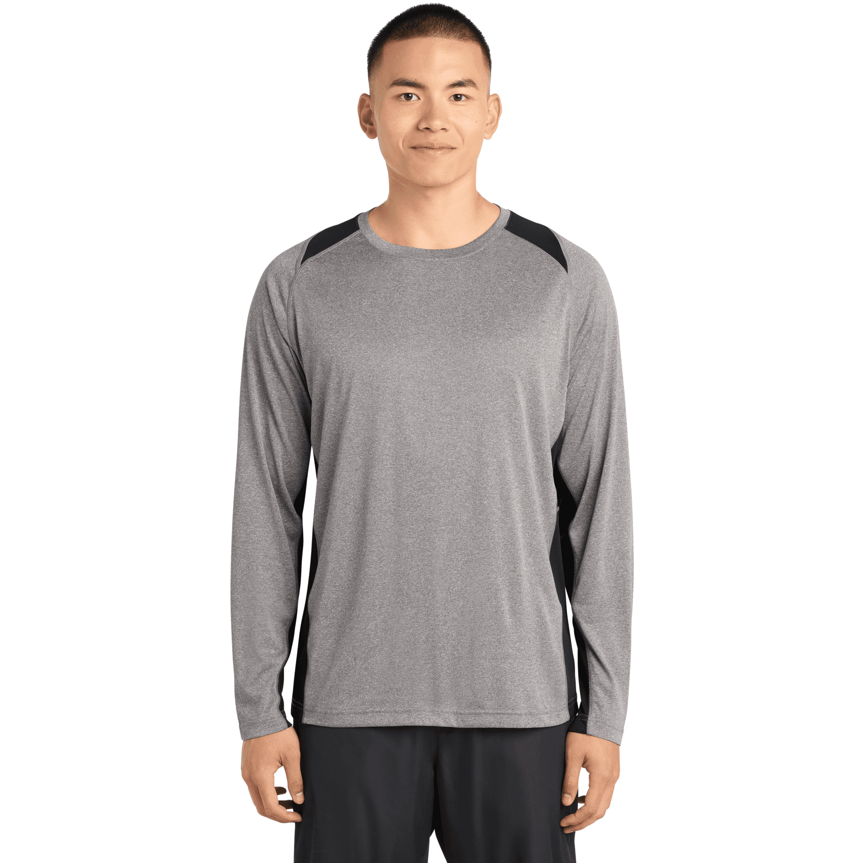 Long Sleeve Heather Colorblock Contender Tee.
