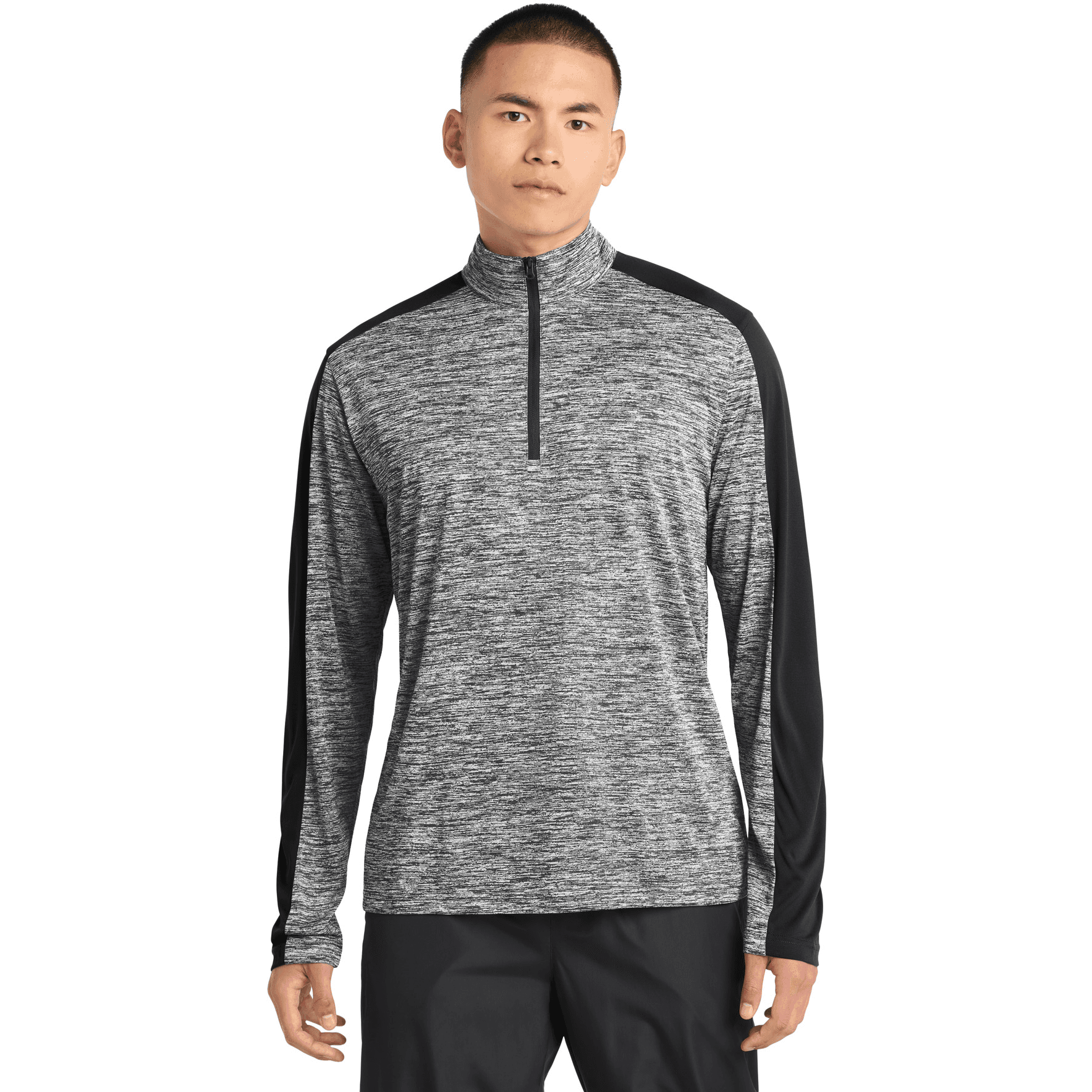 PosiCharge Electric Heather Colorblock 1/4-Zip Pullover.