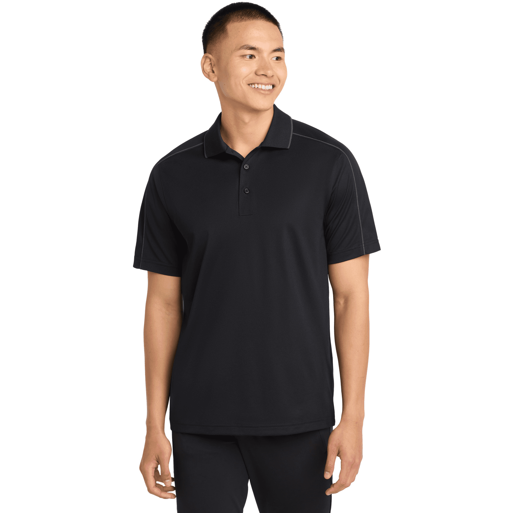 Micropique Sport-Wick Piped Polo.