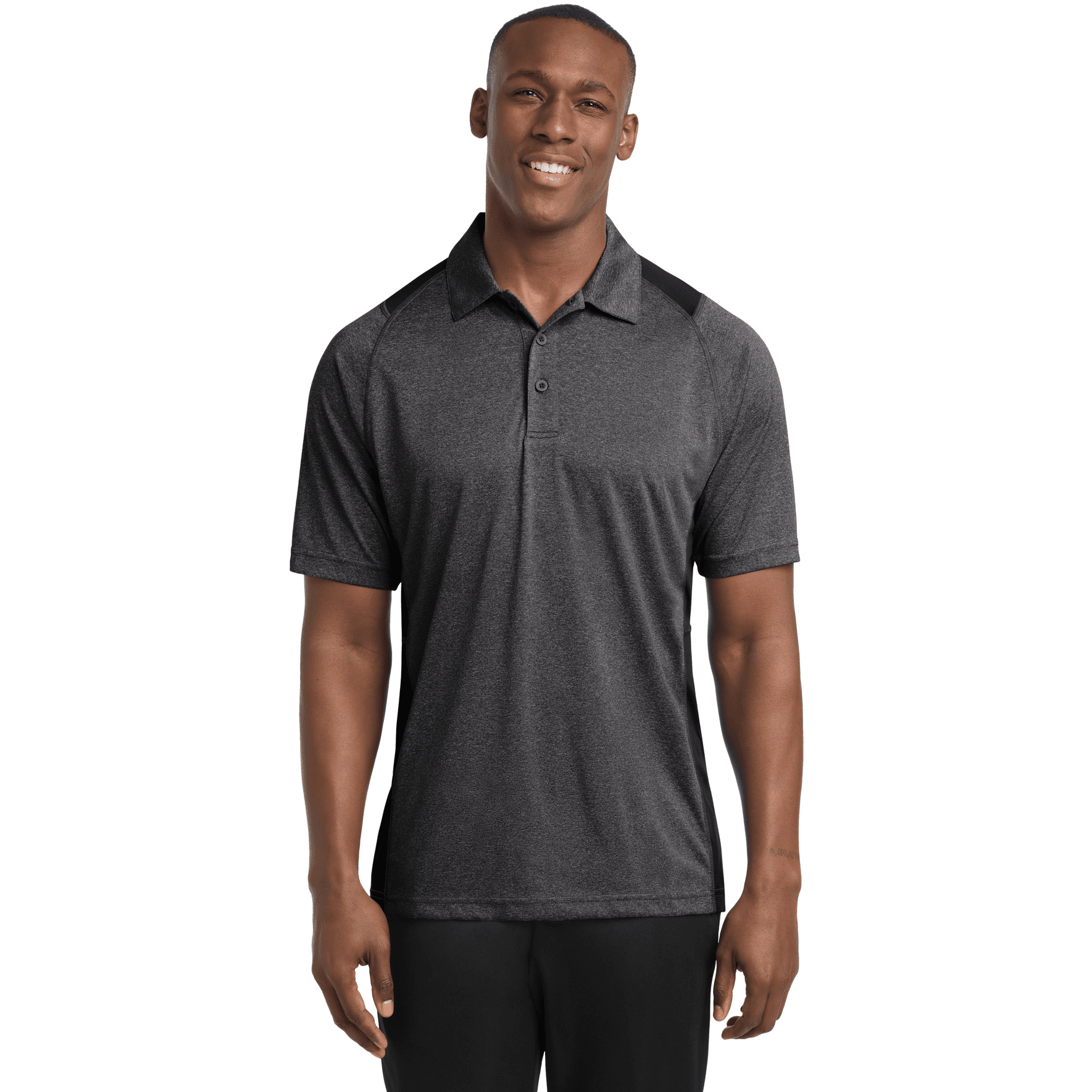 Heather Colorblock Contender Polo.