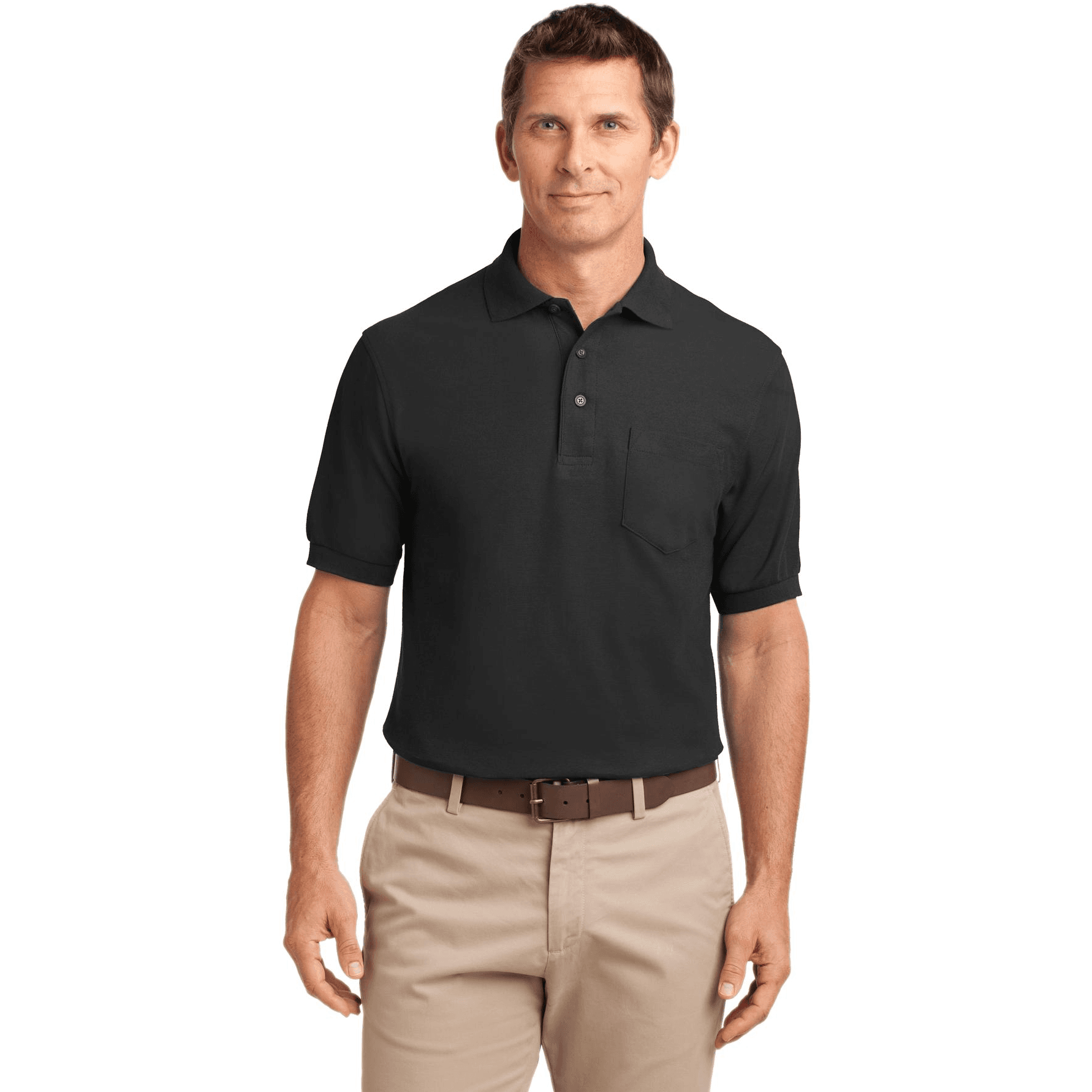 Tall Silk Touch Polo with Pocket.