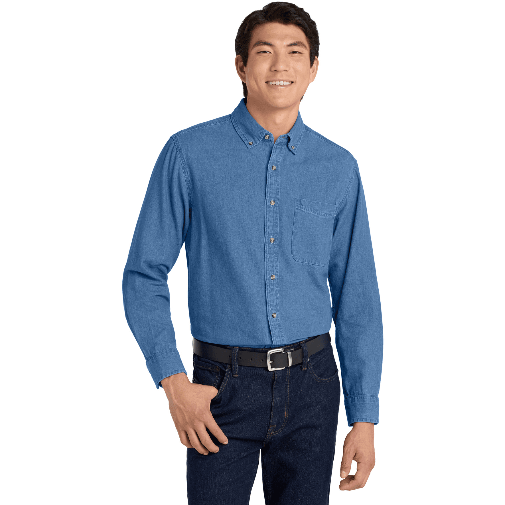 Tall Long Sleeve Denim Shirt.