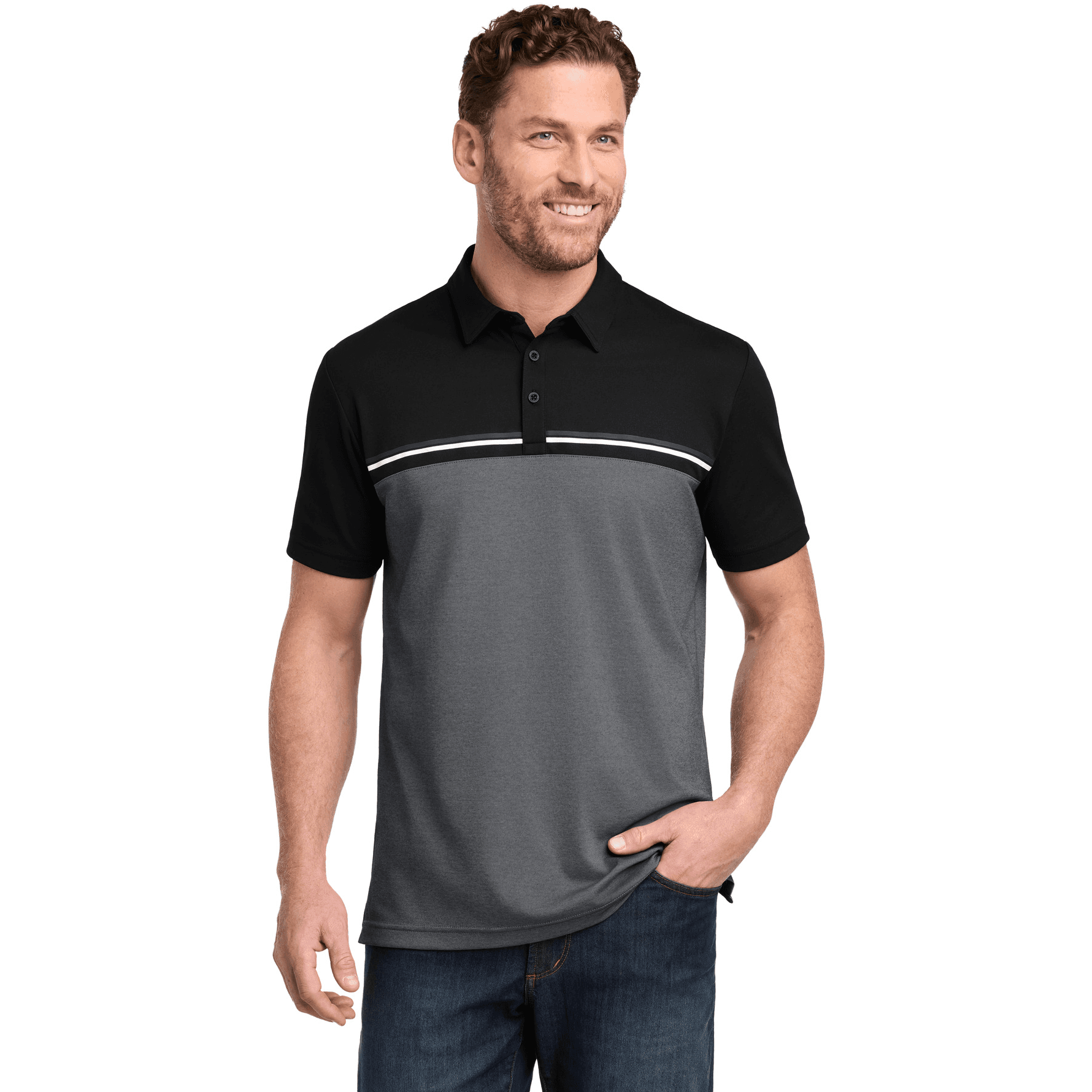 Sunset Blocked Polo