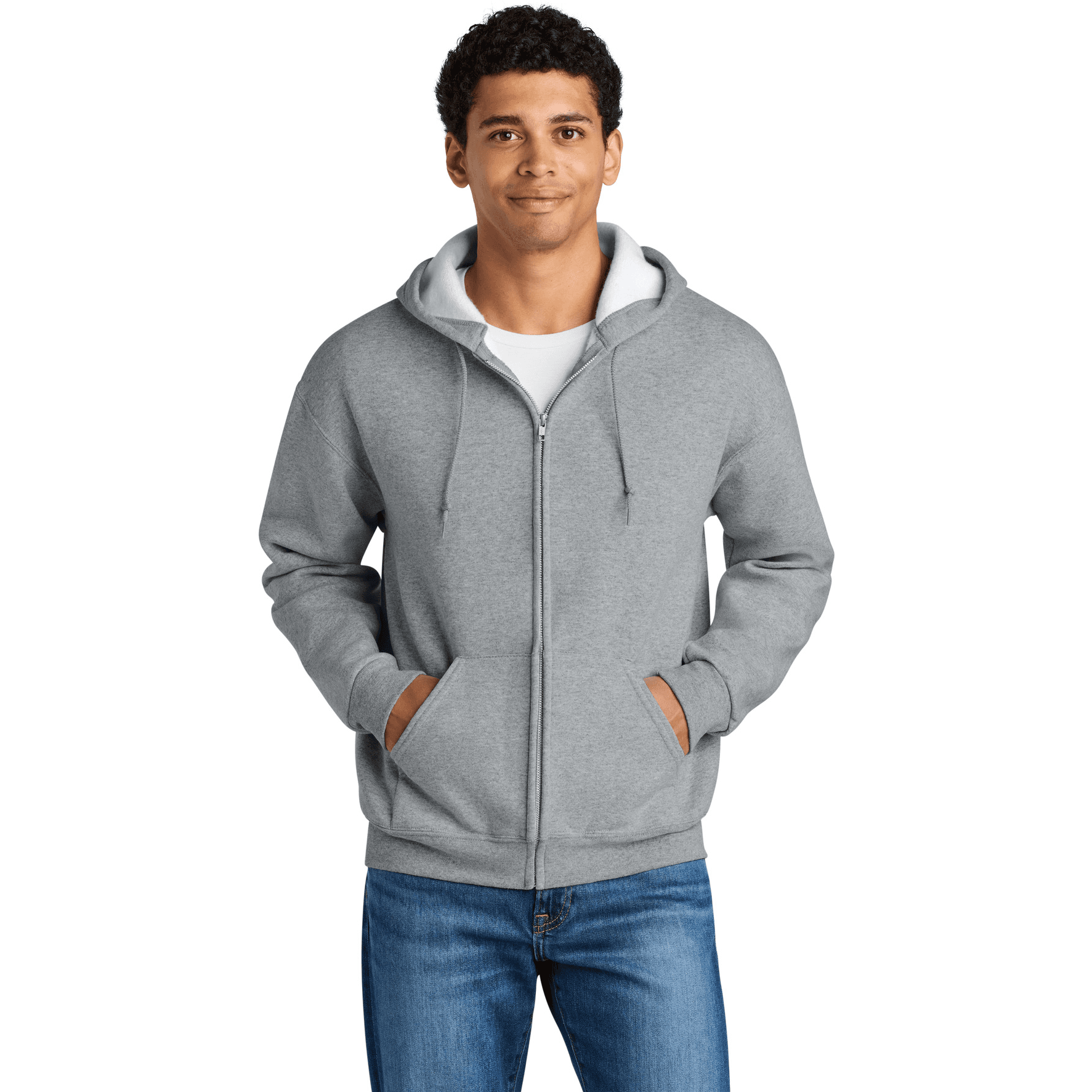 Rugged Unisex Full-Zip Hooded Sweatshirt